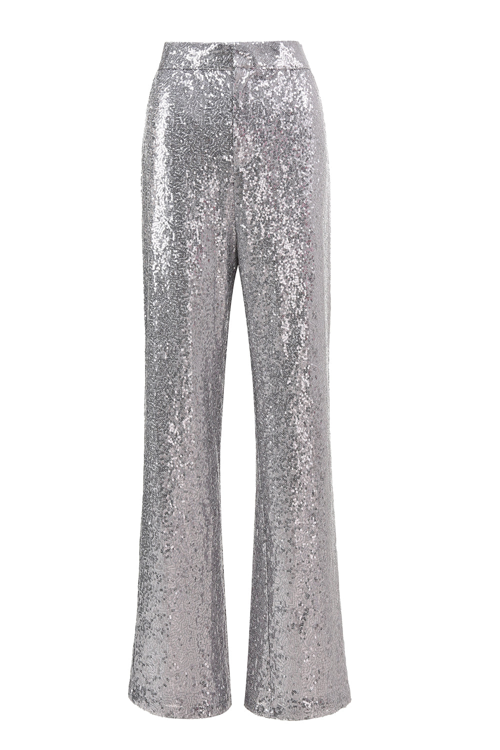 Silver Notched Lapel Sequins 2-piece Women Suits