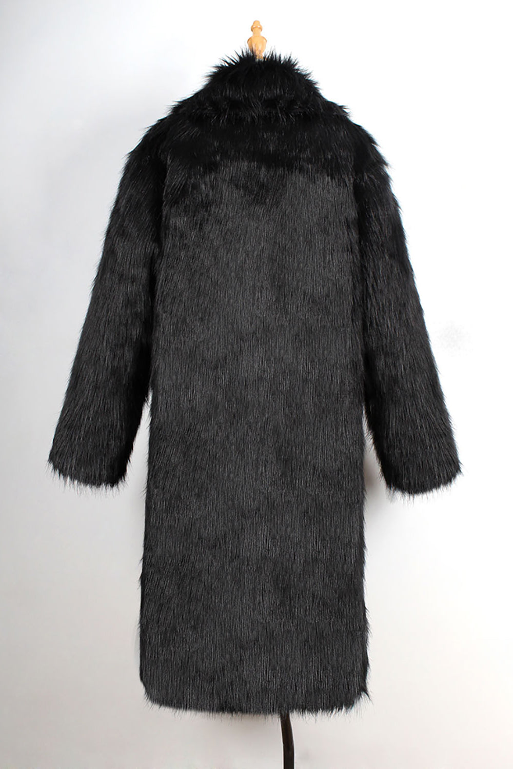 Brown Midi Faux Fur Warm Thickened Men's Coat