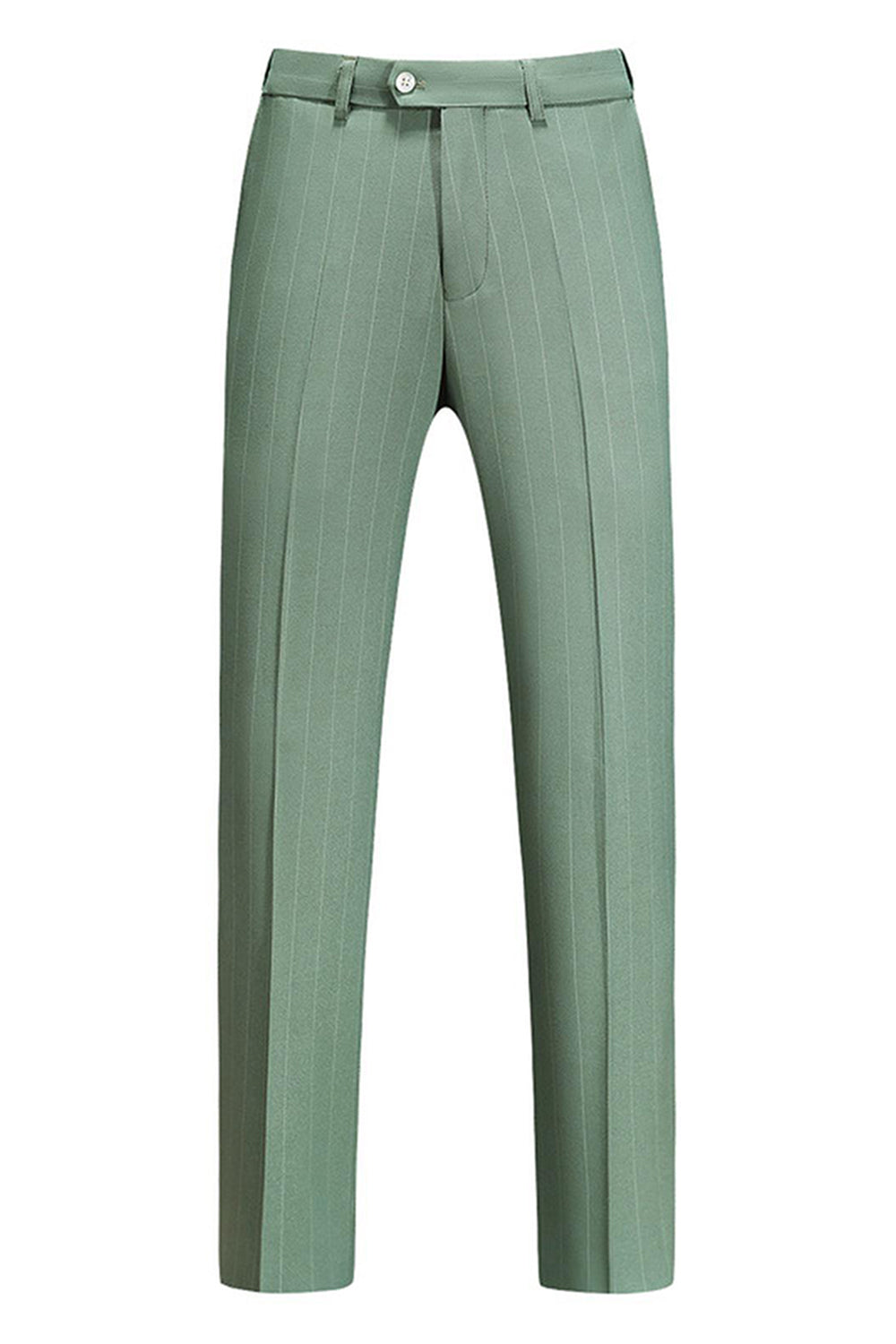Grass Green Notched Lapel Striped 3 Pieces Men's Formal Suits