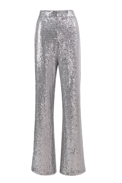 Silver Notched Lapel Sequins 2-piece Women Suits