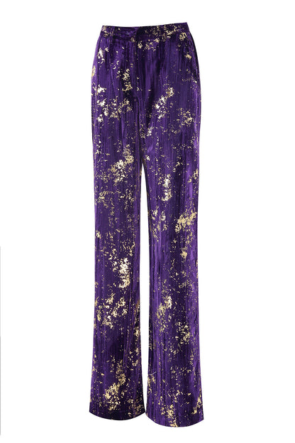 Purple 2 Piece Notched Lapel Women Prom Suits with Sleeves