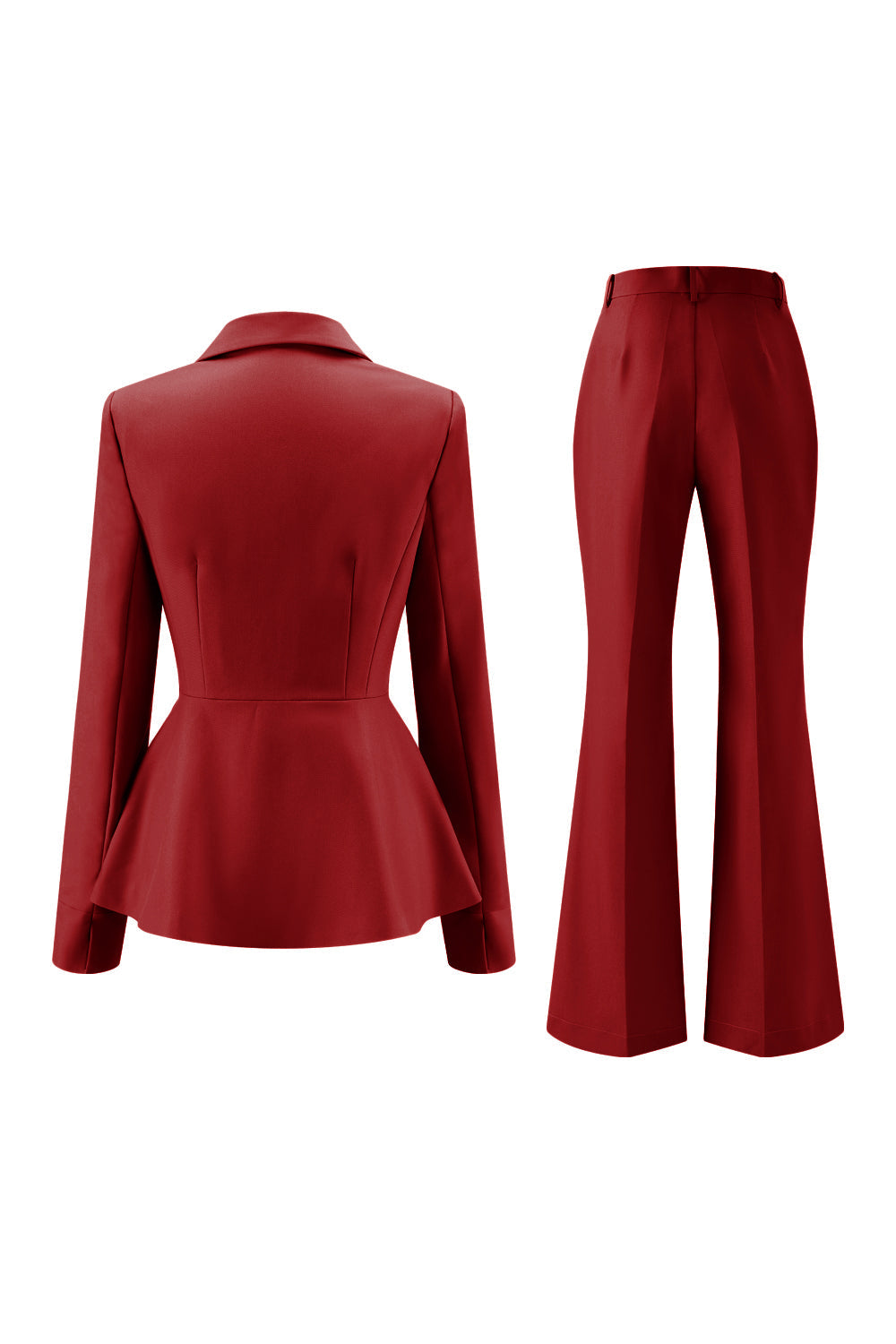 Grey Green Slim Fit 2-piece Women Suits with Button