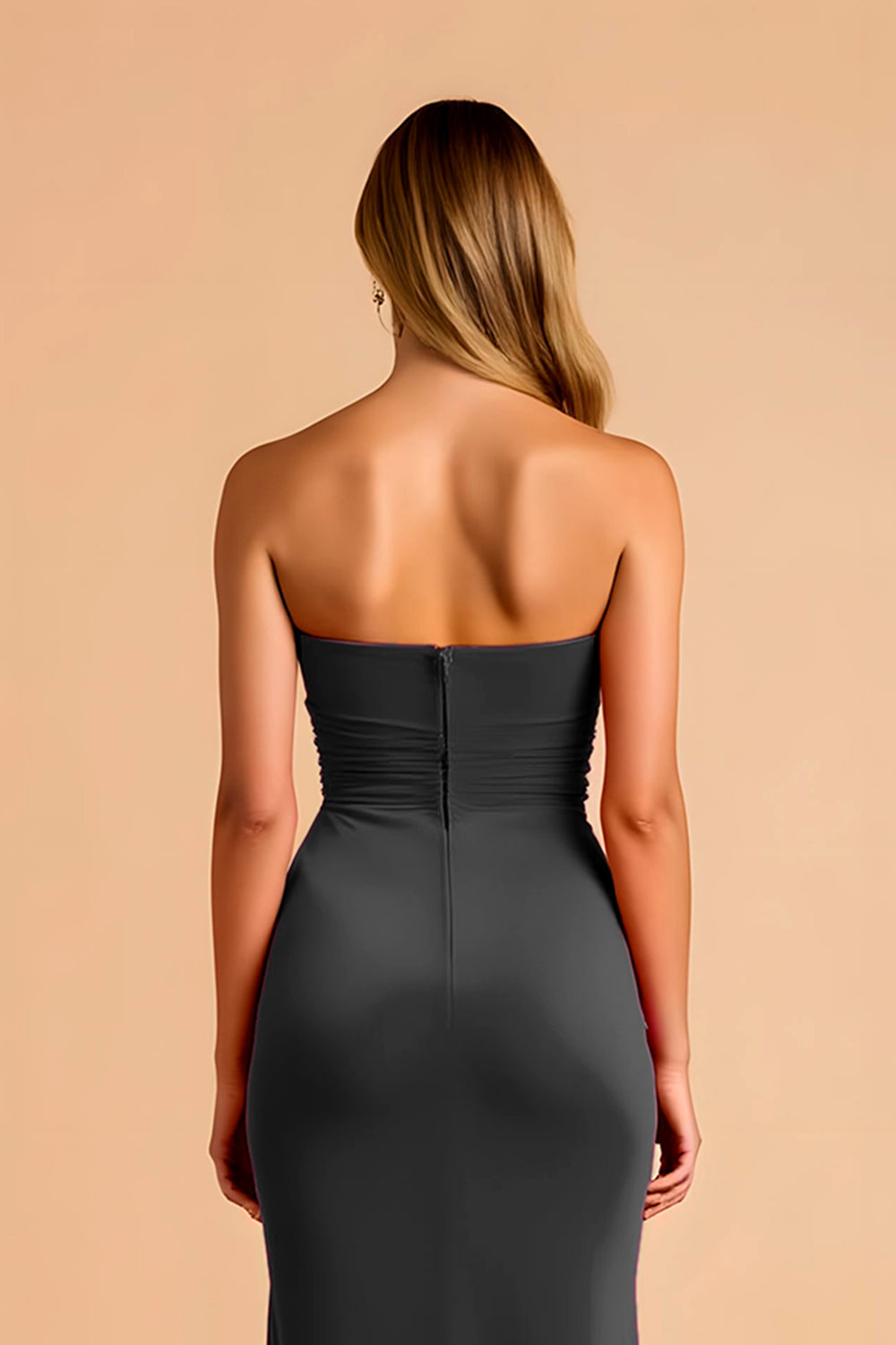 Black Mermaid Sweetheart Maxi Bridesmaid Dress