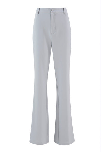 Silver 2 Piece Peak Lapel Double Breasted Slim Fit Women's Suit