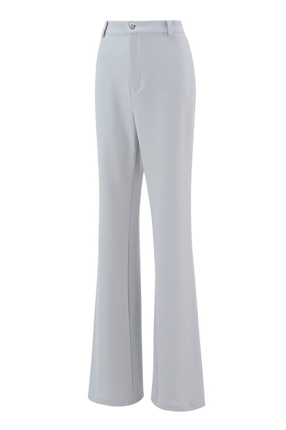 Silver 2 Piece Peak Lapel Double Breasted Slim Fit Women's Suit