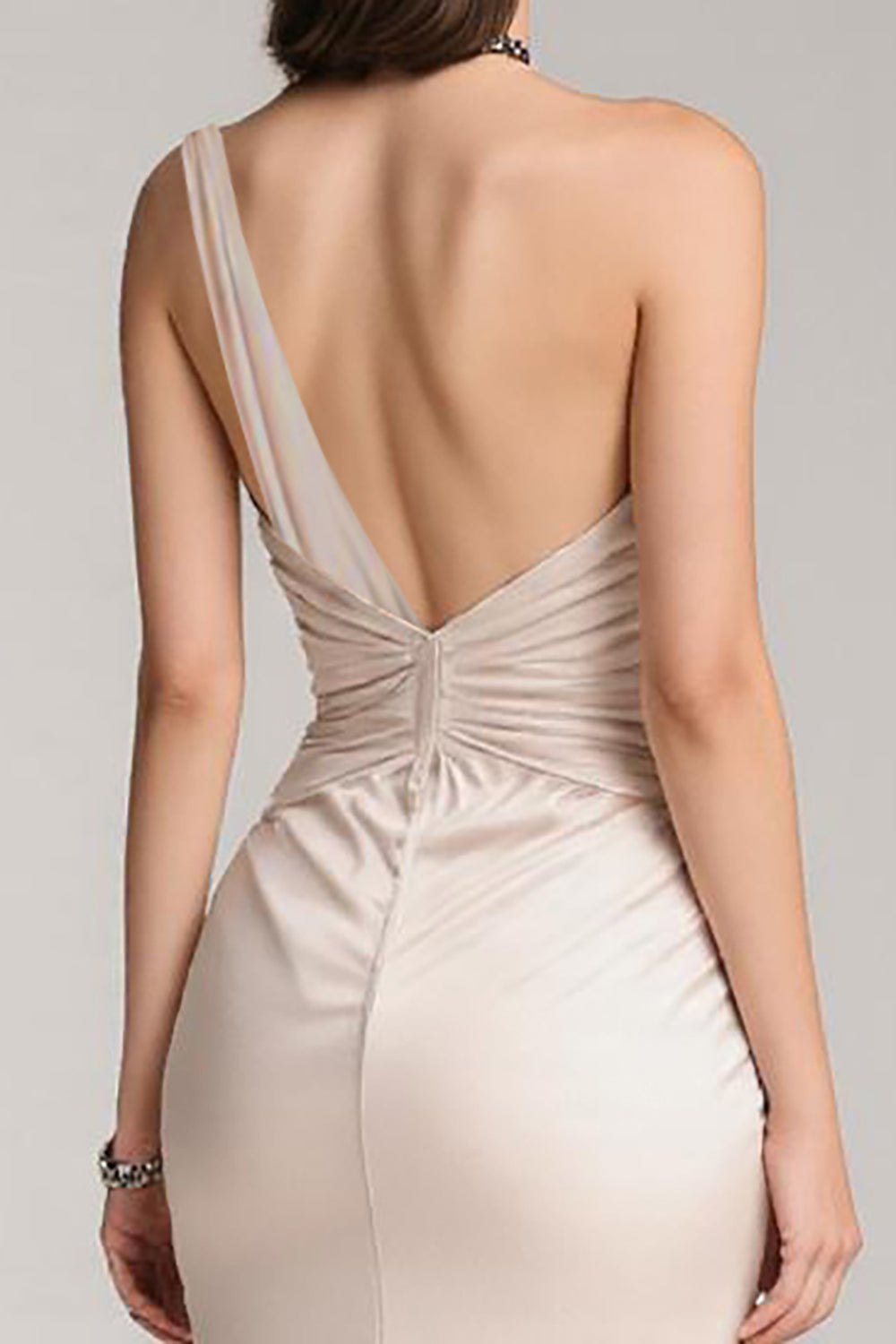 Ivory Mermaid One Shoulder Pageant Dress