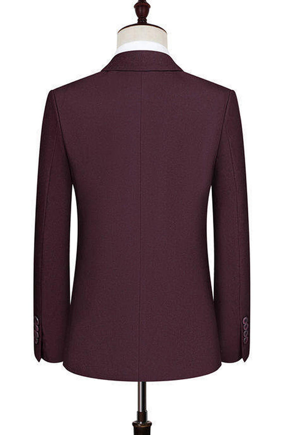 Dark Red Notched Lapel 2-piece Men Suits