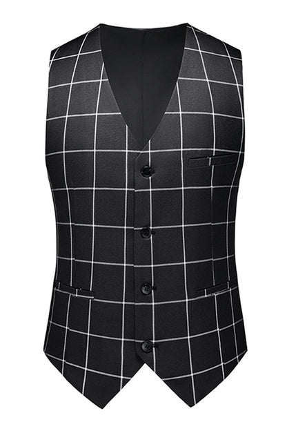 Black Striped 2 Pieces Peaked lapel Men's Prom Suits