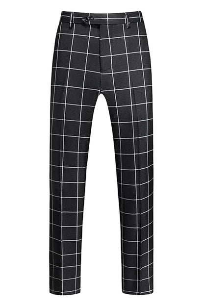 Black Striped 2 Pieces Peaked lapel Men's Prom Suits