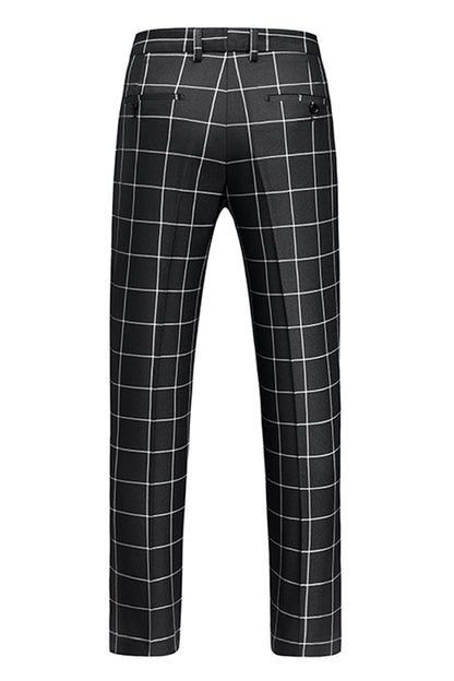 Black Striped 2 Pieces Peaked lapel Men's Prom Suits