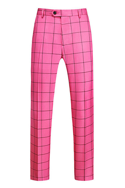 Pink Striped 2 Pieces Peaked lapel Men's Prom Suits