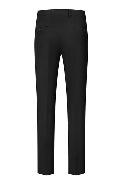 Black Peak Lapel Beaded 3-Piece Men Suits