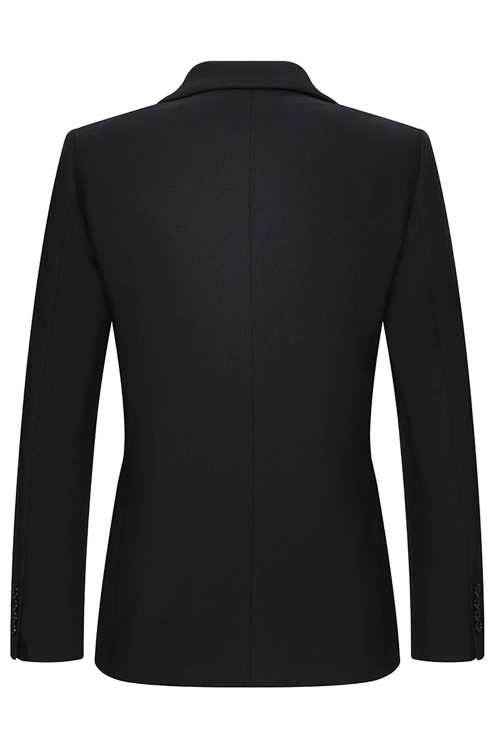 2 Piece Peak Lapel Slim Fit Black Men's Suits