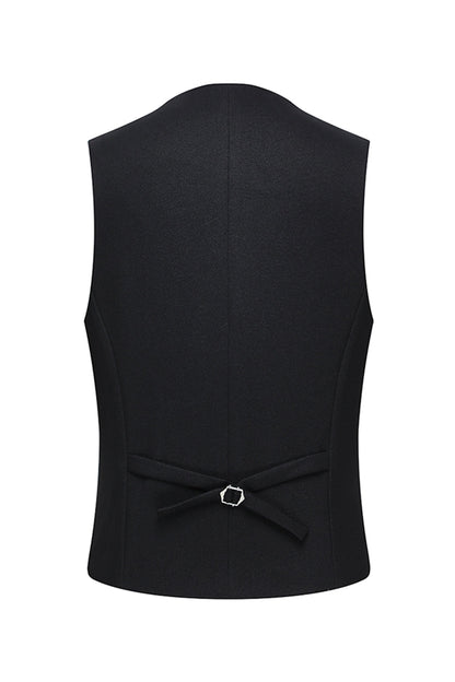 Shawl Lapel Black 3 Piece One Button Men's Business Suits