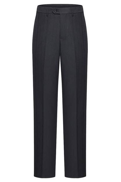 2 Piece Peak Lapel Double Breasted Black Men's Party Suits