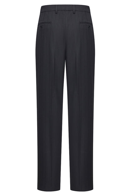 2 Piece Peak Lapel Double Breasted Black Men's Party Suits