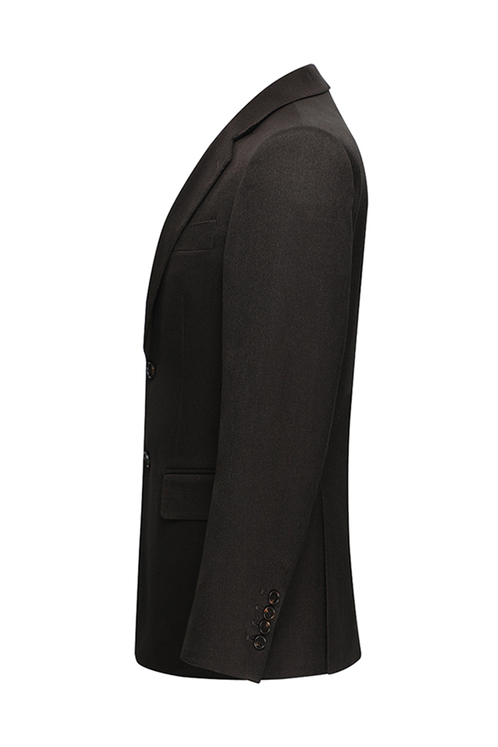 Coffee 3 Piece Single Breasted Notched Lapel Men's Business Suits