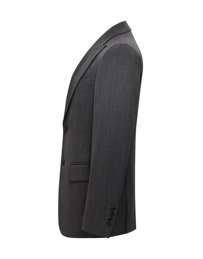 Peak Lapel 3 Piece Single Breasted Coffee Men's Suits