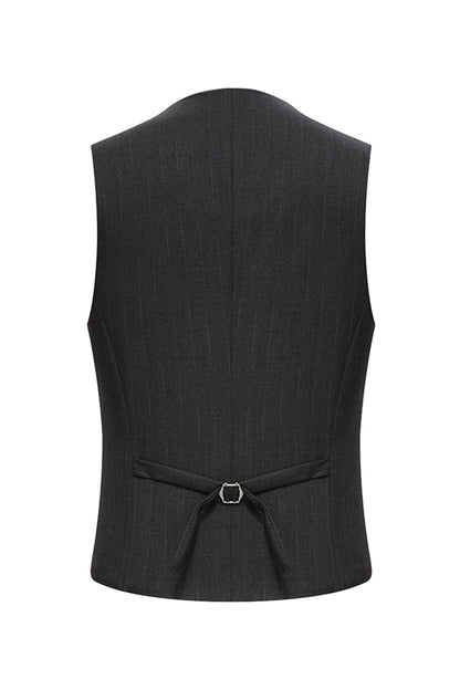 Peak Lapel 3 Piece Single Breasted Coffee Men's Suits