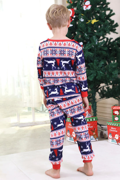Red Winter Print Family Christmas Pajamas