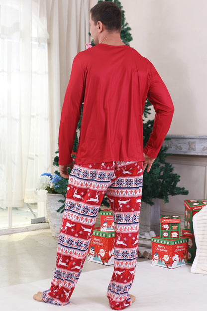 Red Winter Print Family Christmas Pajamas