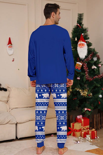 Red Print Tree Long Sleeve Christmas Family Matching Pajamas
